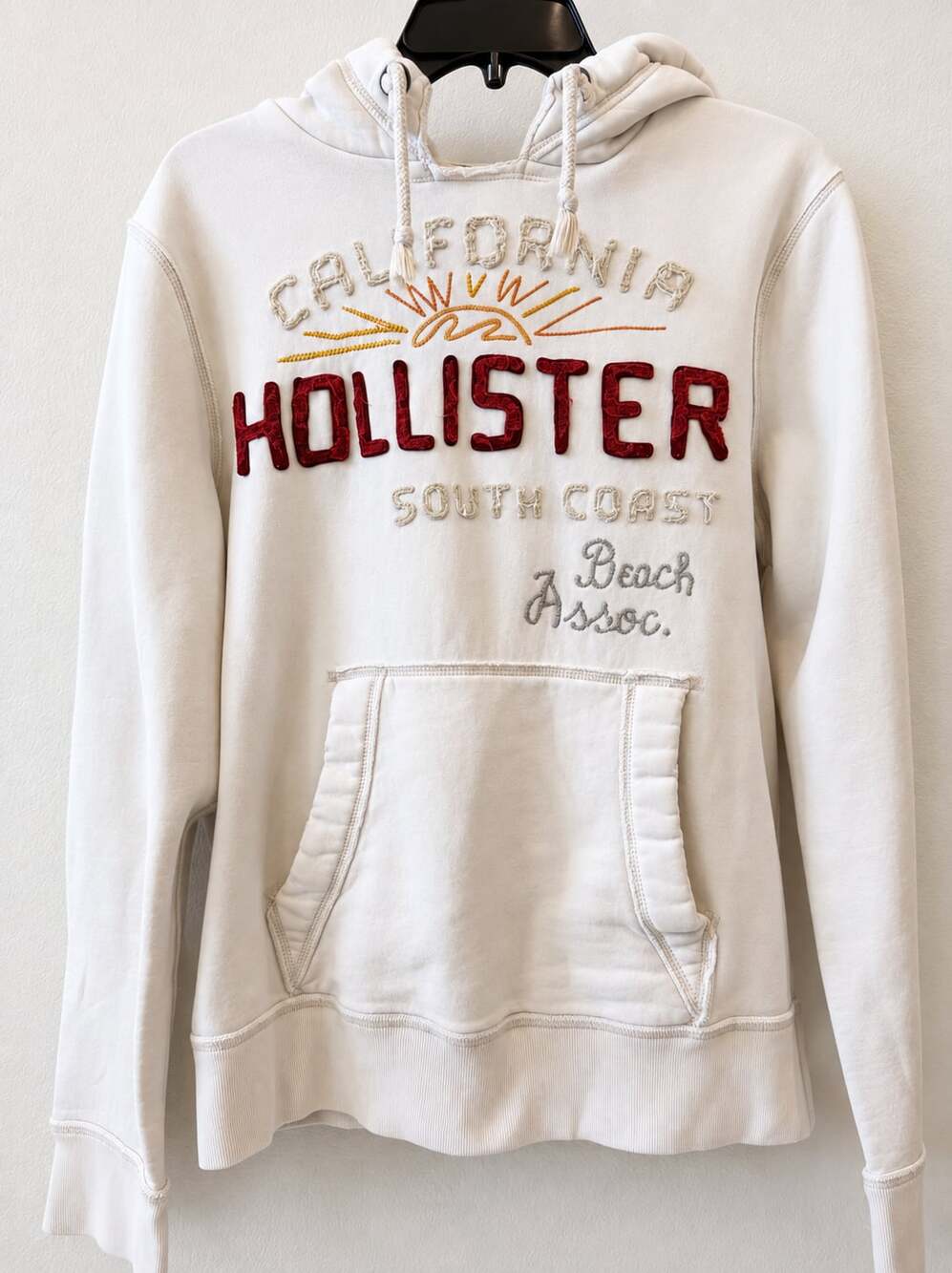 Y2K Hollister California South Coast Beach Assoc. Embroidered Hoodie Size S